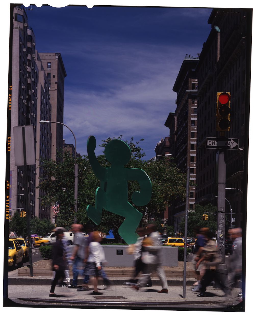 Keith Haring, Self Portrait, 1997, Park Avenue Malls, Manhattan, Courtesy of the Public Art Fund, Photo by Frederick Charles<br/>